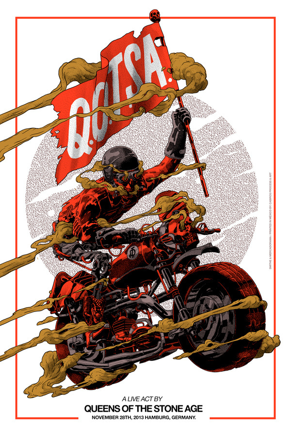 Gig poster for QOTSA - Hamburg 2013 #2013 #gig #qotsa #poster #hamburg