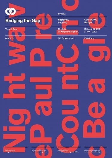 BTG Poster Series on the Behance Network #swiss #gunter #grid #btg #poster #music #type #colour #ross #typography