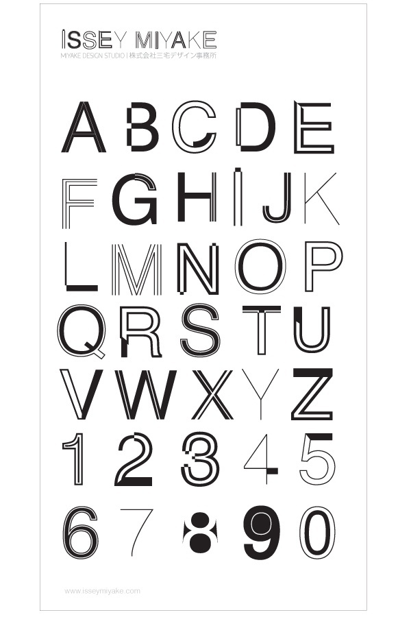 ISSEY MIYAKE on the Behance Network #miyake #font #issey #blackwhite #natashaoi #type #helvetica