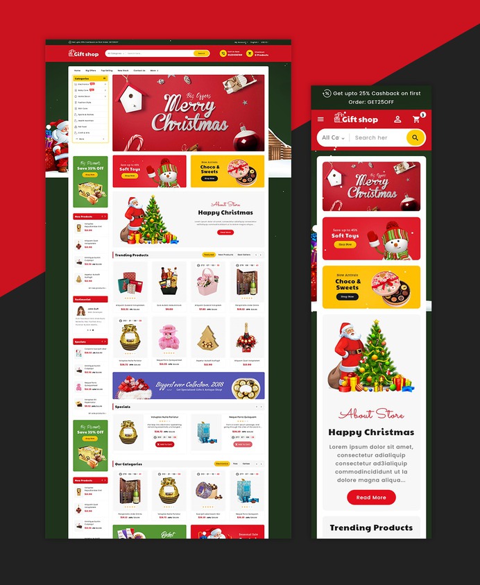 #Christmas #Gift & #Articles Shop – #Prestashop #Responsive #Theme #eCommerce #Website #Design #Template