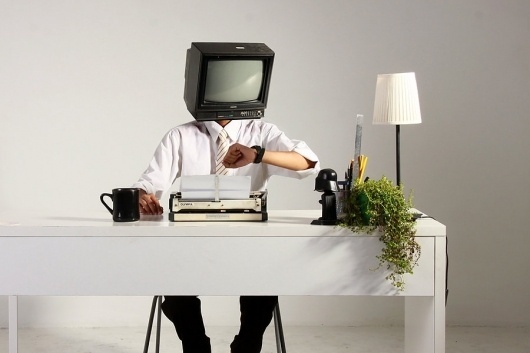 TV Man 2 by ~alienbiru on deviantART #man #photography #head #potrait