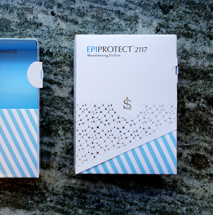 medical, packaging, stripes, blue, foil