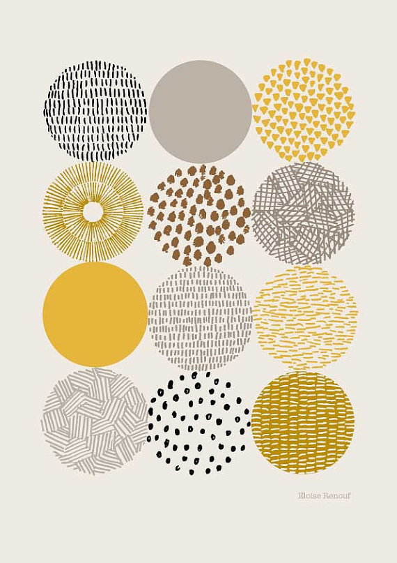 Circles print by EloiseRenouf #pattern #handdrawn #texture