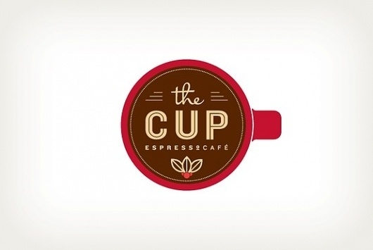 the cup - coffee #red #beige #retro #brown #coffee #logo #cup