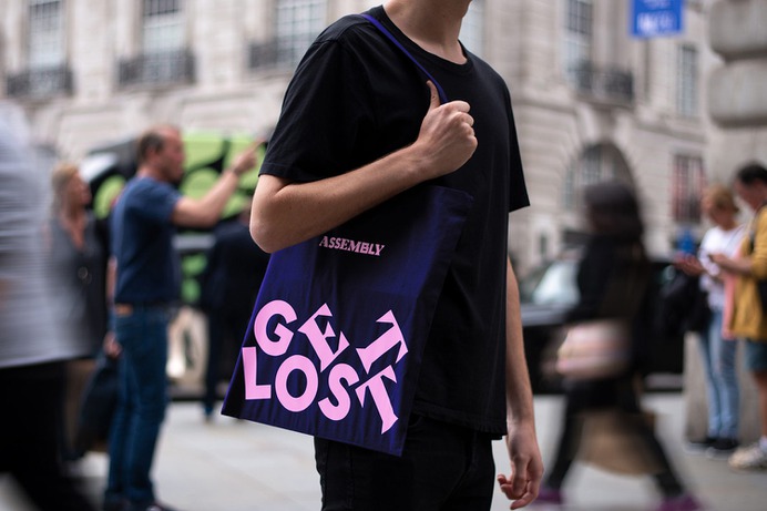 Custom typeface and tote bag designed by Ragged Edge for short stay hotel Assembly