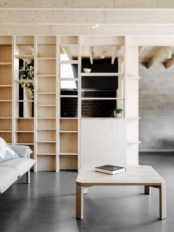built in shelving