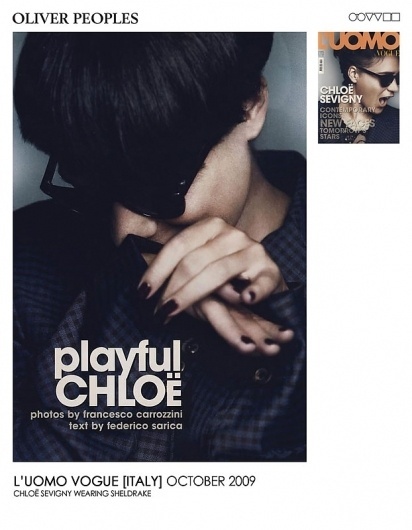 Sheldrake Prescription Eyeglasses by Oliver Peoples #cover #glasses #magazine #typography