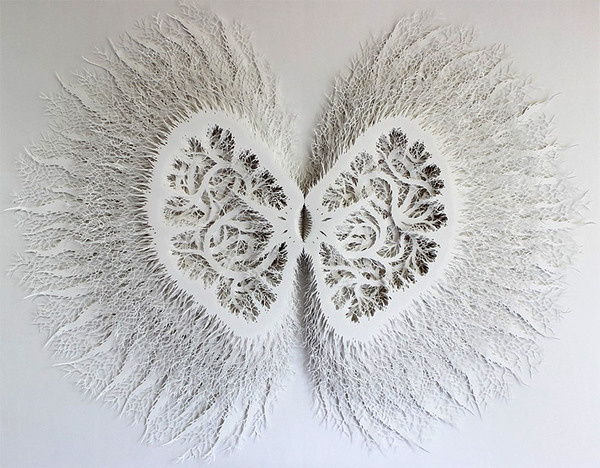 Amazingly Intricate Organic Forms Cut from Paper by Rogan Brown #cut #sculpture #paper #art