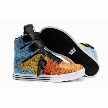 supra tk society high tops blue yellow black orange women shoes #fashion