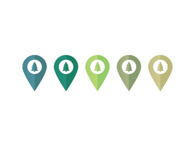 Forest Map Pins #icon #color