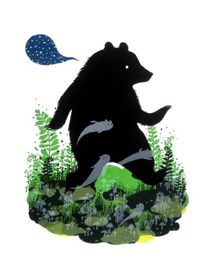 Ghost Bear print by Diana Sudyka #bear #illustration #poster