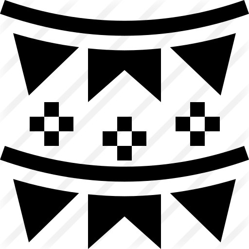 See more icon inspiration related to bunting, garlands, ornaments, garland, celebration, entertainment, flags, decoration and party on Flaticon.