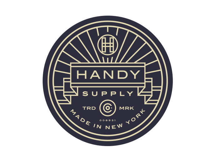 Handy Supply Co. Badge #seal #logo #badge #rays