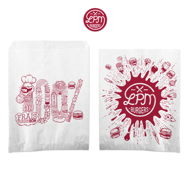 LPM burgers on Behance #meat #hand #drawn