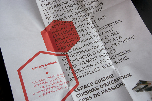 ESPACE CUISINE : Sébastien Bisson #brochure #layout #octagon #poster