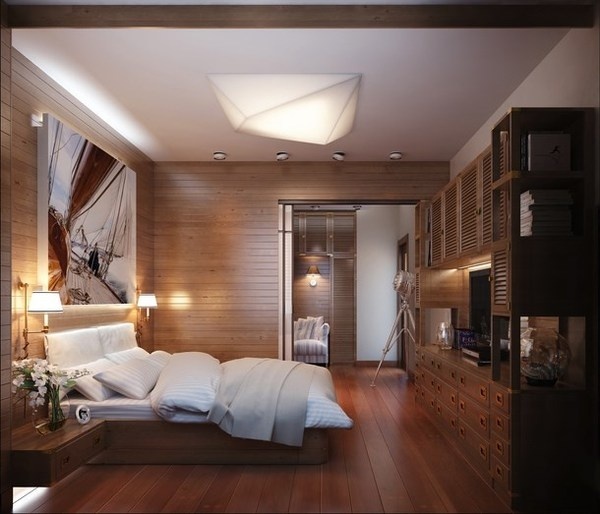 Masculine bedroom with a painting for wall decor #interior #paintings #bedroom #decor #art #painting