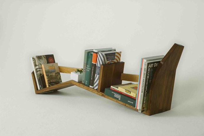 Book Shelf Soviet '70 Fly Massive Millworks #shelf #rack #walnut #interior #decor #wall #wood #book #woodworking #modernism
