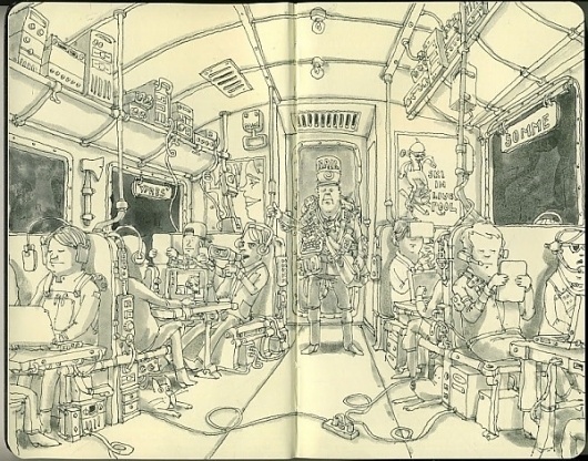 Moleskine Sketches by Mattias Adolfsson | Best Bookmarks #moleskine #sketch