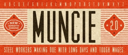 Lost Type Co-op | Muncie #font #retro #typography