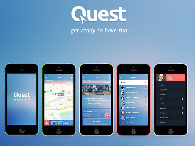Quest : iOS Game Apps PSD