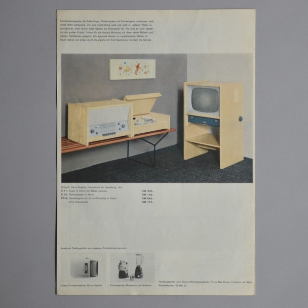 Braun G series brochure Wolfgang Scheitel 1955 via www.dasprogramm.org