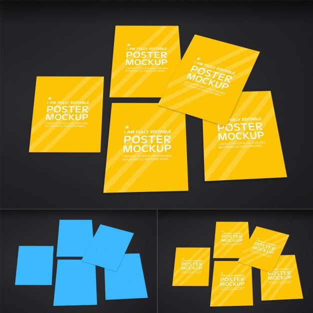 Posters mock up template Free Psd. See more inspiration related to Poster, Mockup, Template, Web, Website, Mock up, Poster template, Posters, Templates, Website template, Mockups, Up, Collection, Web template, Set, Realistic, Real, Web templates, Mock ups, Mock and Ups on Freepik.