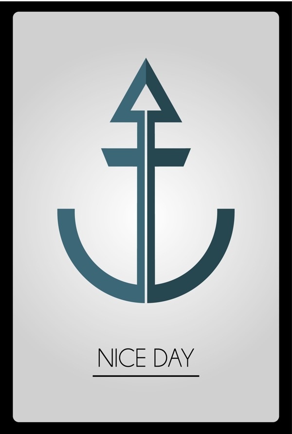 Nice Day Castor Glez. Bayón on Behance #ancla #black #comentar #logo #anchor #blue