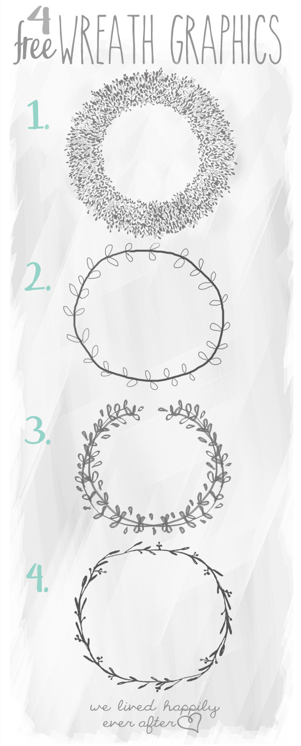 We Lived Happily Ever After4 Free Wreath Graphics - We Lived Happily Ever After
