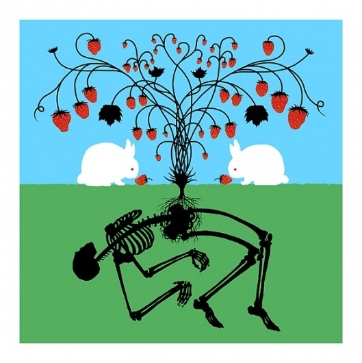 taking #skeleton #bunnies #dan #strawberries #mccarthy #symbiosis