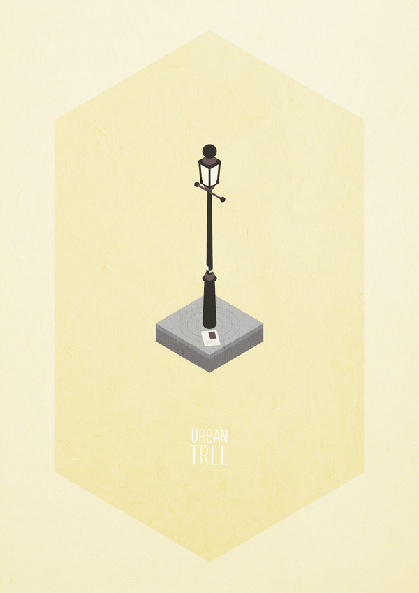 Urban Trees #print #illustration #poster #light #urban #paper