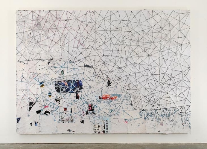Mark Bradford White Painting (detail)