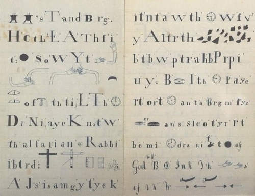 Shaker spirit message (1843) from Heavenly... - Covenger & Kester #vernacular #typography