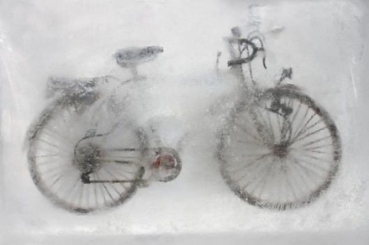 Kerem Ozan: Stasis | Colossal #bicycle #ice #photography #frozen