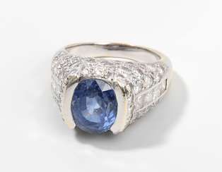 Saphir-Brillant-Ring
