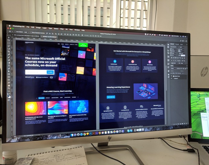 Website pages in photoshop