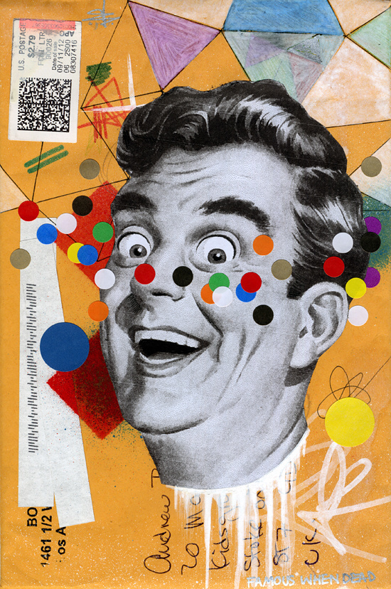 Mail Me Art by Famous When Dead Edition: Original Year: 2013 Size: C5 envelope Medium: Mixed media on brown envelope