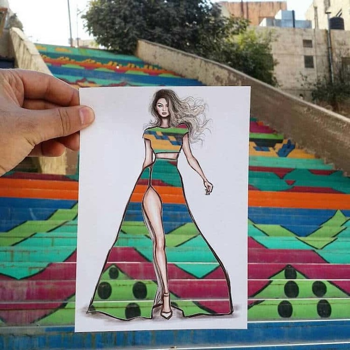 Artist Uses Surroundings to Create His Fashion Paper Cut-Outs - FREEYORK