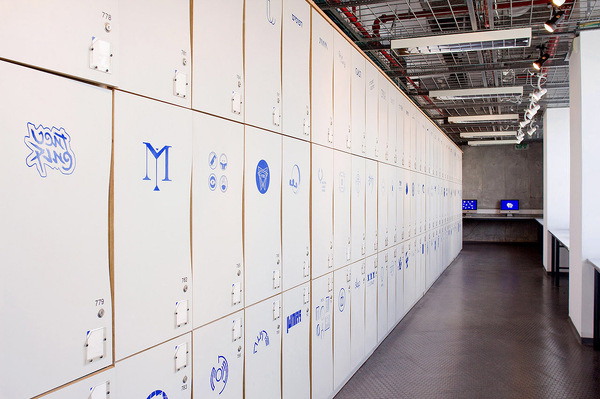 Reading Forms #blue #grid #logos #lockers