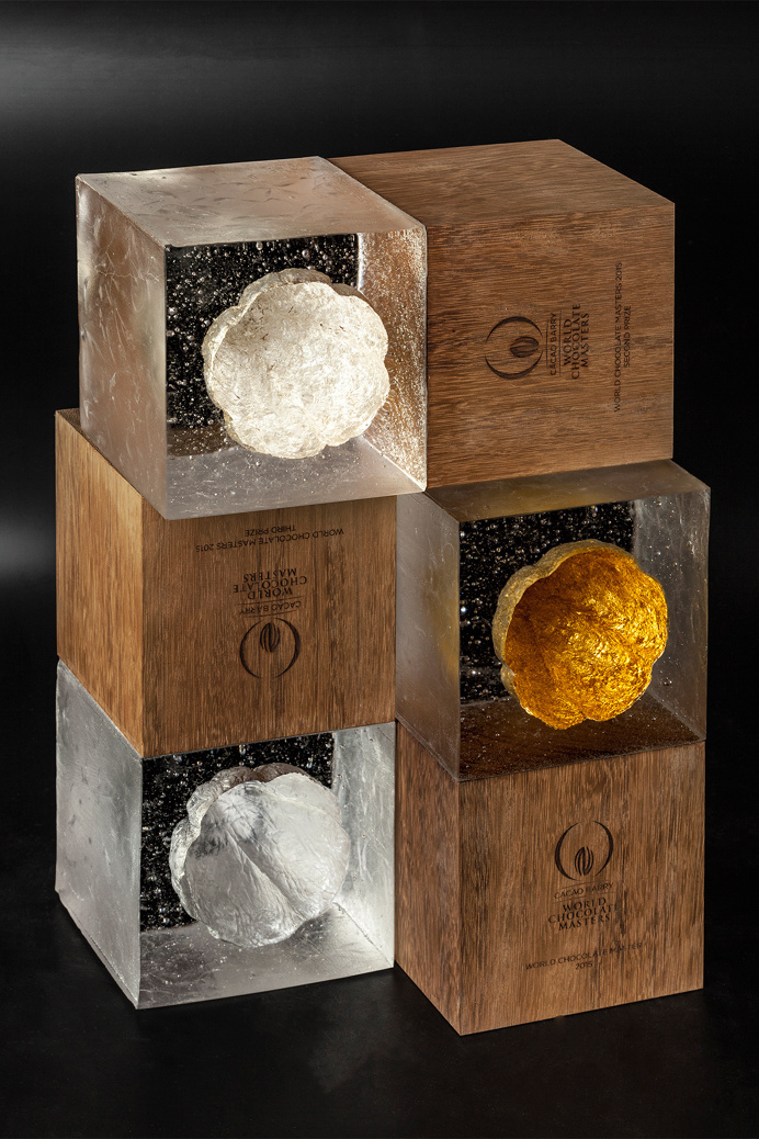 World chocolate masters trophy best win winner award design inspiration designblog gold golden silver crafted handcrafted wood wooden beaut