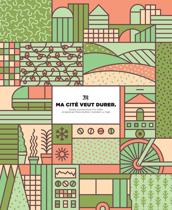 Abstract illustration, communicating texture over content. Illustrations for Le Monde. #abstract #vector #geometric #texture #monde #illustration #la #tigre #le #patterns