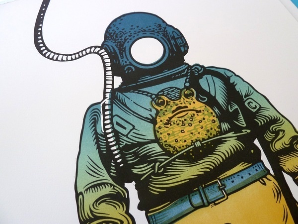Another close up shot #linocut