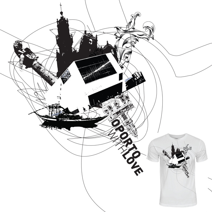 oporto, city, illustration