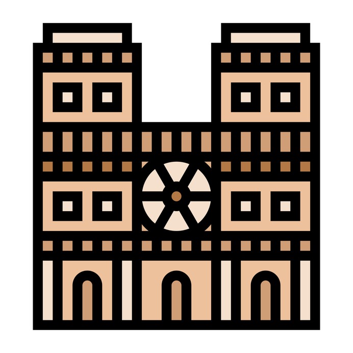 See more icon inspiration related to monument, architecture and city, notre dame, tourism, architecture, landmark, cathedral, france, paris, buildings and building on Flaticon.
