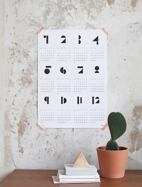 Graphic Porn #calendar #geometric #wall #poster #numbers #cactus #typography
