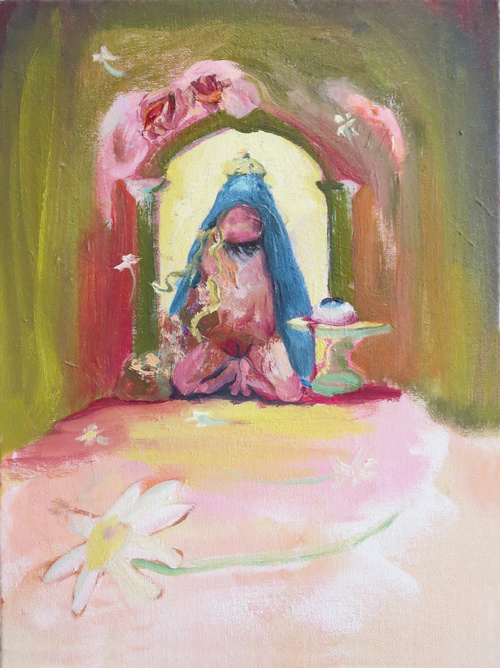St. Lucy , oil on canvas, 12 x 9 inches, 2016