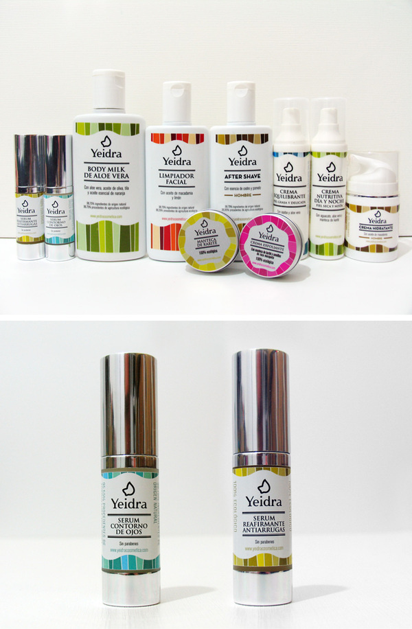 Yeidra, Diseño de packaging #packaging #cosmetica #envases #granada