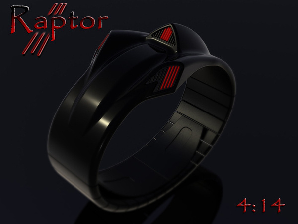 Raptor LED Watch #tech #amazing #modern #innovation #design #futuristic #gadget #ideas #craft #illustration #industrial #concept #art #cool