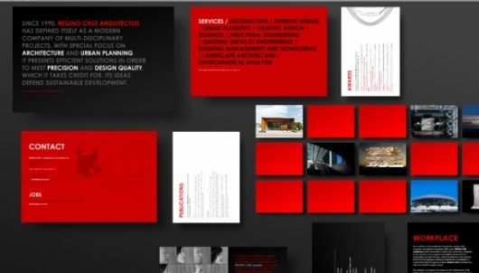Regino Cruz Arquitectos - Web design inspiration from siteInspire #identity #red