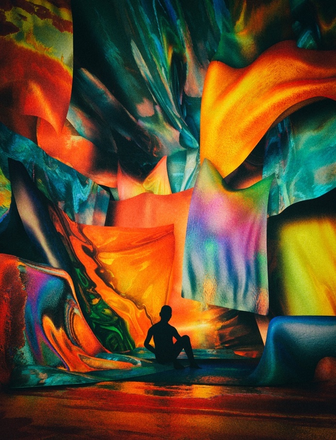Secret room🔑 Artwork by Quentin Deronzier #artwork #gradient #aesthetic