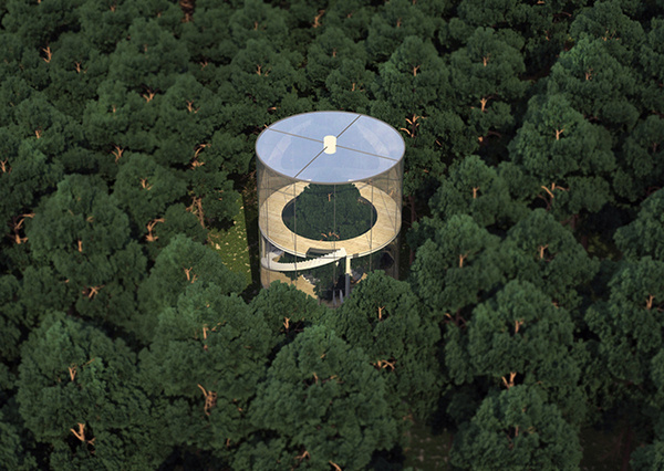 CJWHO ™ (A Labyrinth Abstracted: Tree In The House by...) #tree #labyrinth #design #landscape #wood #concept #architecture